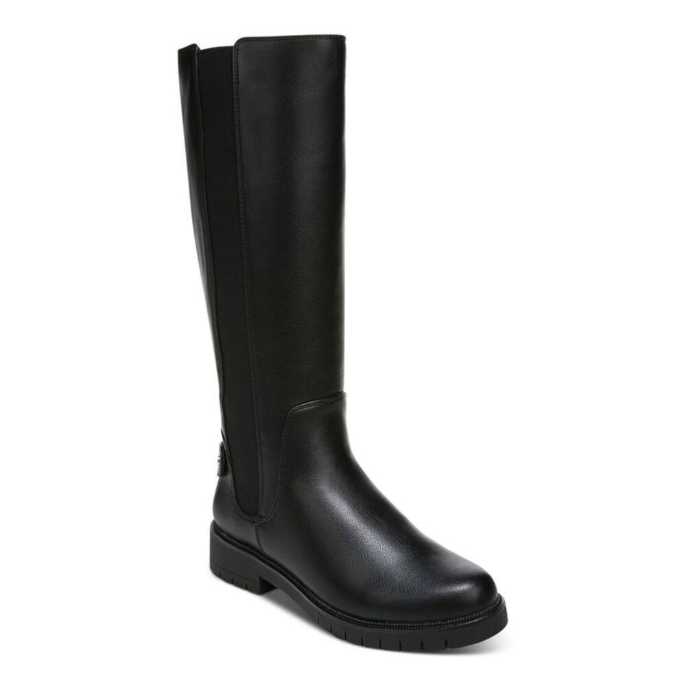 STYLE & COMPANY Womens Black Strap Gwynn Round Toe Block Heel Boots Shoes 7.5 M